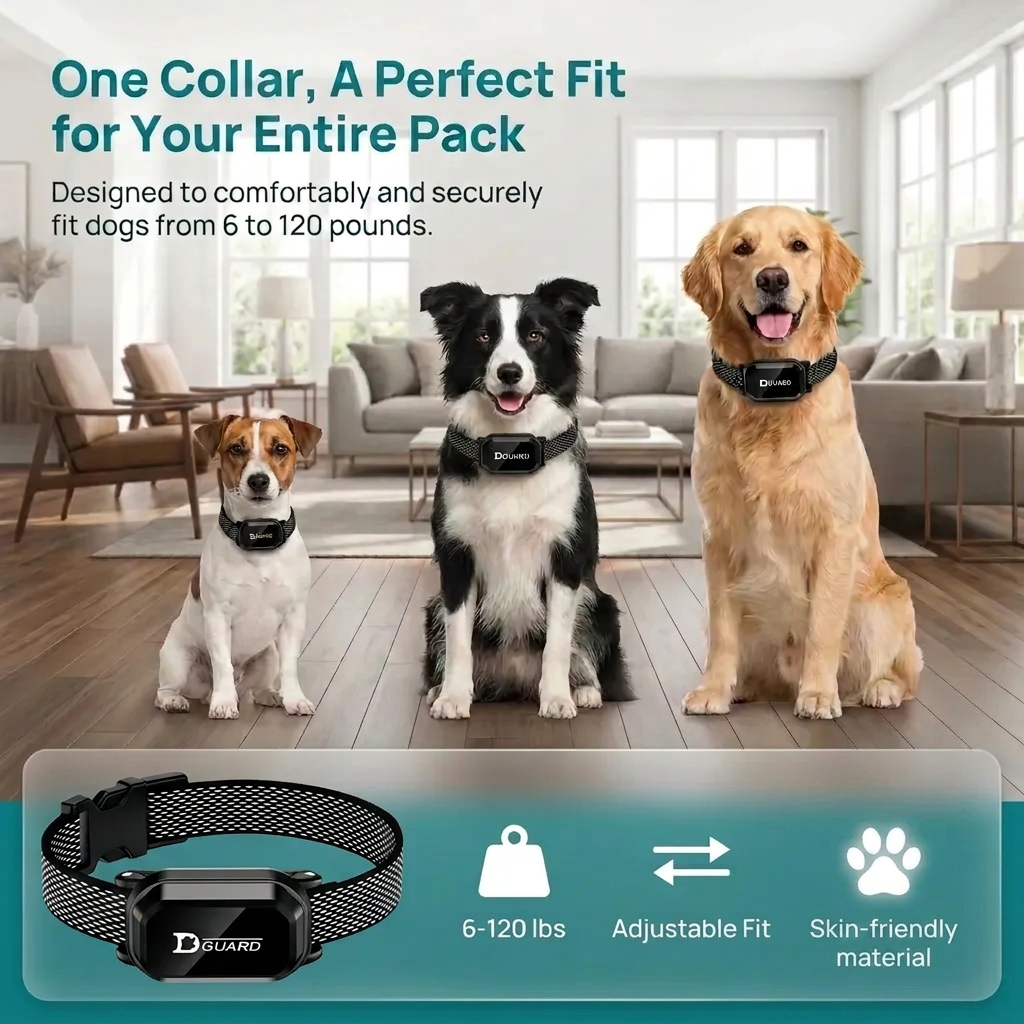 Honey One adjustable collar fit for dogs from 6 to 120 pounds